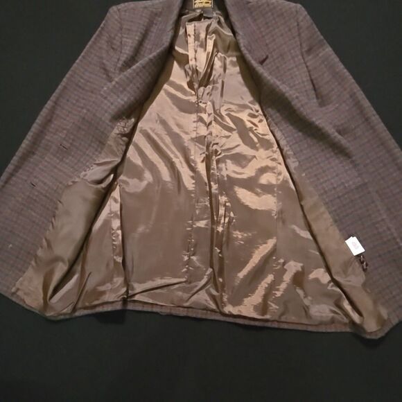 VTG Eddie Bauer Tweed Blazer SzM Wool Dark Academia Career Corp Preppy Gothic - Picture 10 of 13